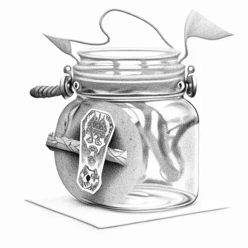 pandora's jar tattoo design idea