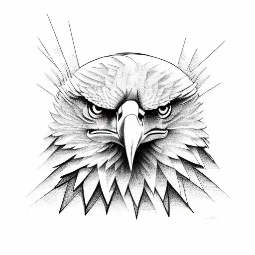 Eagle rowing a boat tattoo design idea
