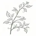simple vine tattoo design idea