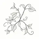 simple vine tattoo design idea