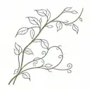 simple vine tattoo design idea