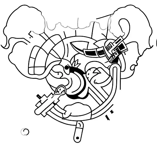 555, besides the ear, in numbers tattoo design idea