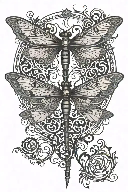 dragon-fly tattoo design idea