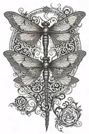 dragon-fly tattoo design idea