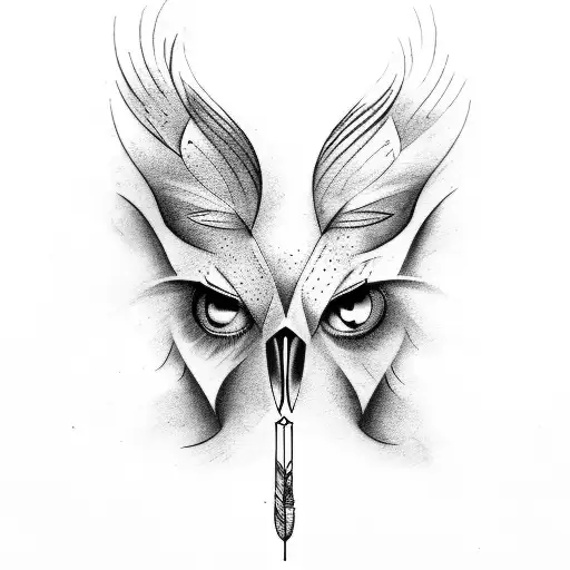 Make a tattoo using leo sign, bird, feather tattoo design idea