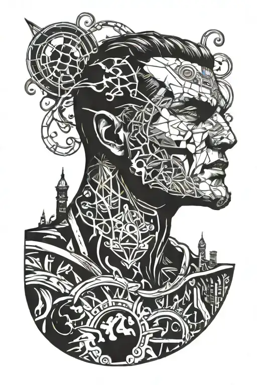 Homelander from The Boys TV series inspired tattoo featuring tattoo design idea