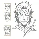 demon slayer mark  anime tattoo design idea