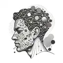 Overthinking; Minimalist  tattoo design idea