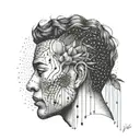 Overthinking; Minimalist  tattoo design idea