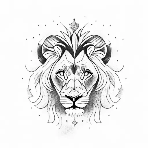 Lion changing times growth challenge tattoo design idea