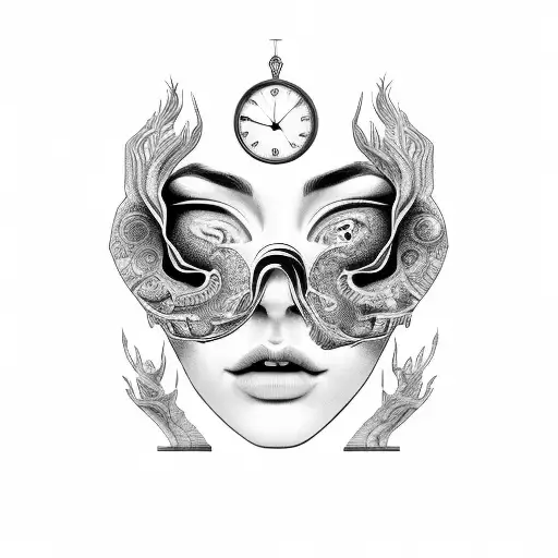 time passing change hardship tattoo design idea