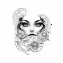 time passing change hardship tattoo design idea