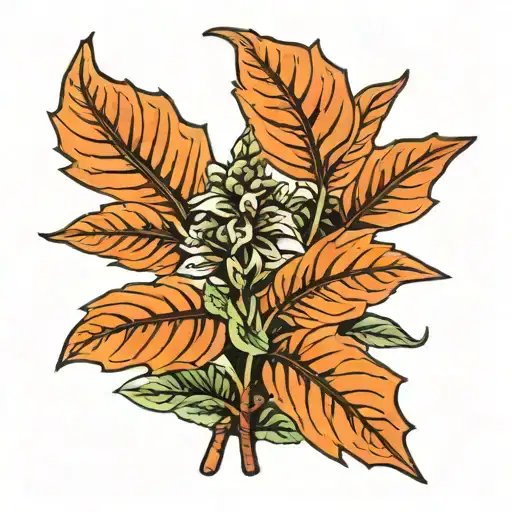 Tobacco Plant tattoo design idea