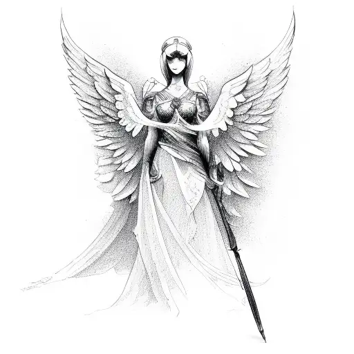 Guardian angel Drawing Male Man, angel, hand, wings, monochrome png |  PNGWing