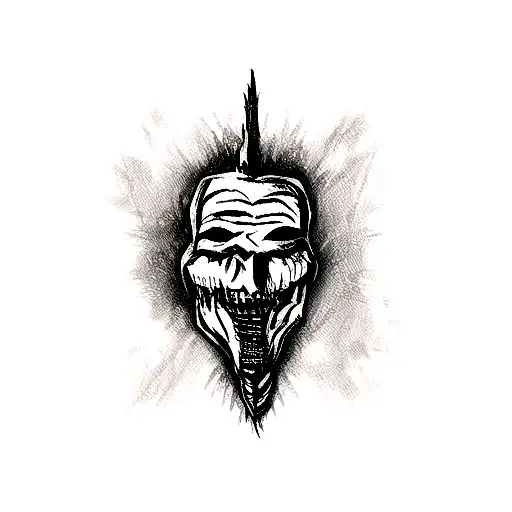 Vendetta In Darksouls Style  tattoo design idea
