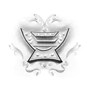 lips with initials RBH tattoo design idea