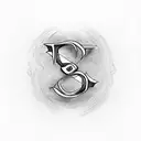 lips with initials RBH tattoo design idea