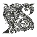 1999 gothic numbers tattoo design idea