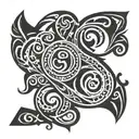 1999 gothic numbers tattoo design idea