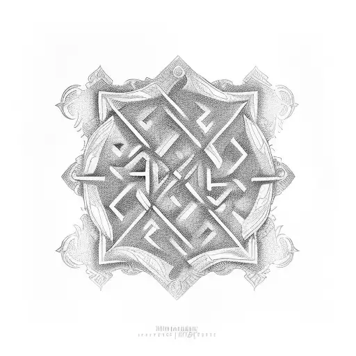Intricate labyrinth tattoo design idea
