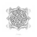 Intricate labyrinth tattoo design idea