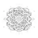 Intricate labyrinth tattoo design idea