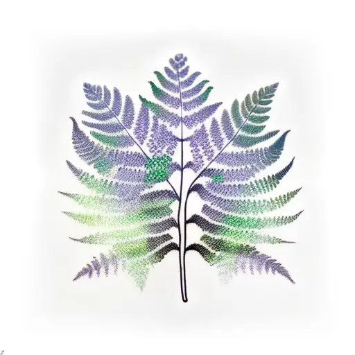 fern leaf  tattoo design idea