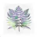 fern leaf  tattoo design idea