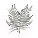 fern leaf  tattoo design idea