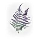 fern leaf  tattoo design idea