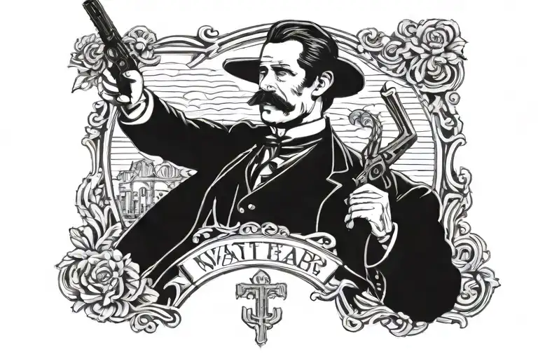 Wyatt Earp doc Holliday tombstone   tattoo design idea