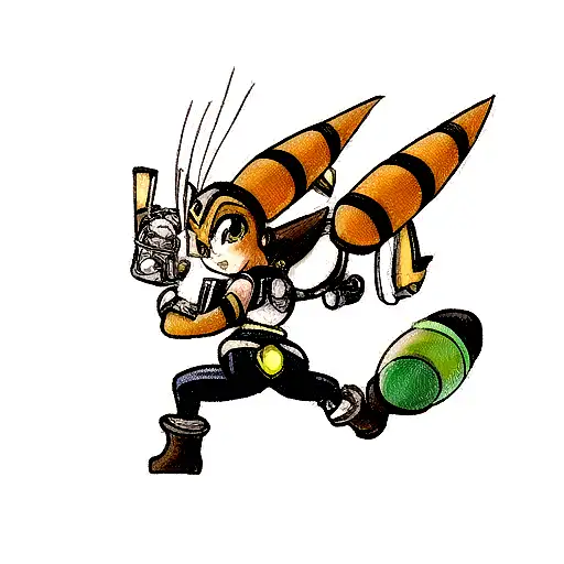 ratchet and clank tattoo design idea