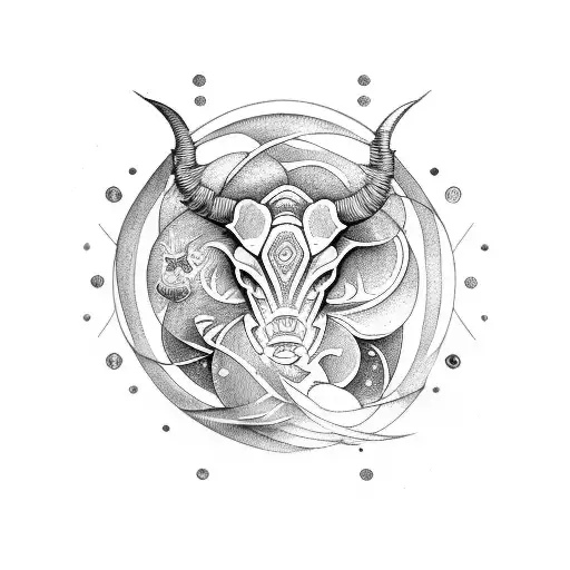 incorporates the symbols of Taurus, Aquarius, and Pisces? tattoo design idea
