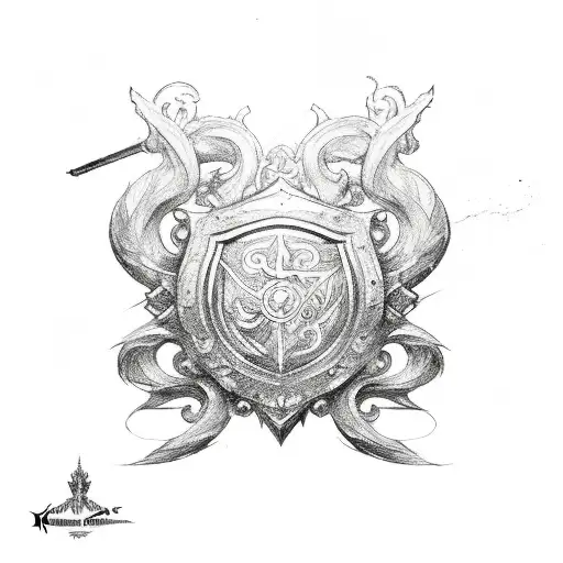 Black and White, glass Keyblade sword from kingdom hearts,  tattoo design idea