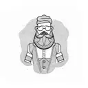 bearded man with construction ppe  tattoo design idea
