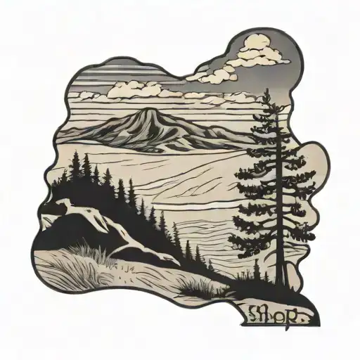 sleeping bear sand dunes tattoo design idea
