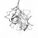 train with grape vines  tattoo design idea