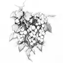 train with grape vines  tattoo design idea
