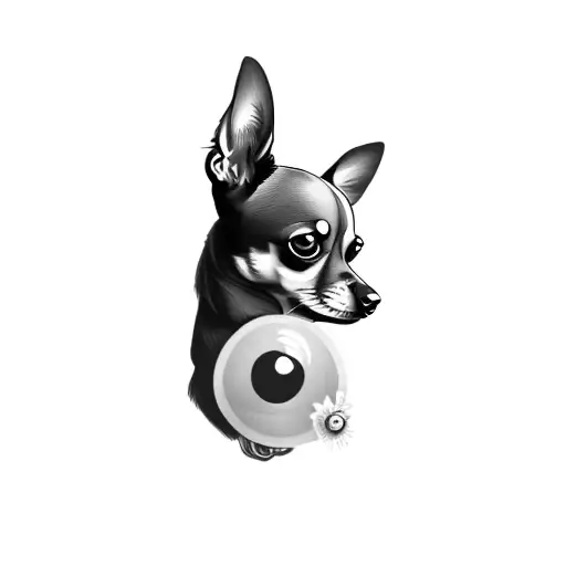 chihuahua tattoo design idea