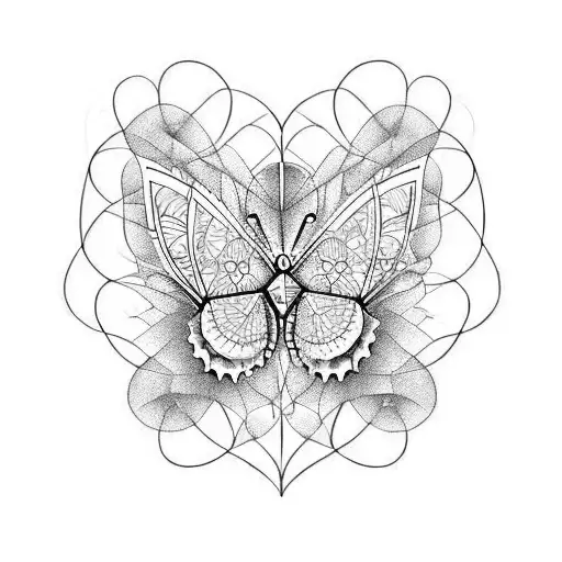 beach butterfly heart dna brain tattoo design idea