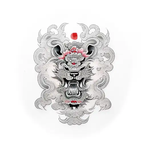 Foo Dog tattoo design idea