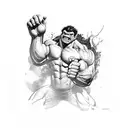 incredible hulk  tattoo design idea