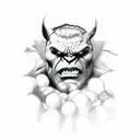 incredible hulk  tattoo design idea