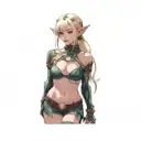 a female elf tattoo design idea