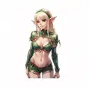 a female elf tattoo design idea