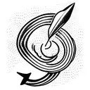 Anchor rocket waves tattoo design idea