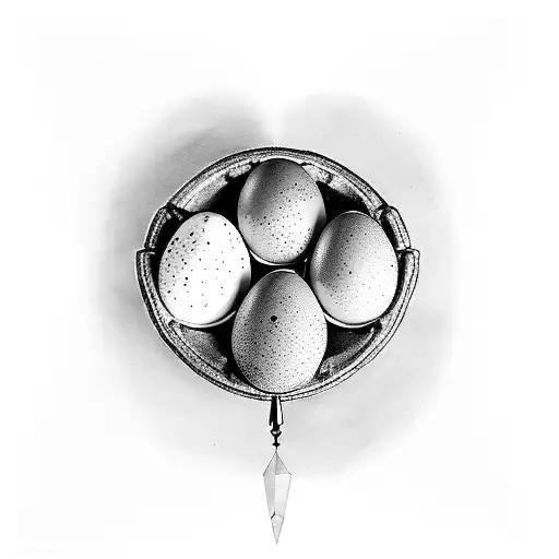 eggs on toast tattoo design idea