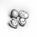 eggs on toast tattoo design idea