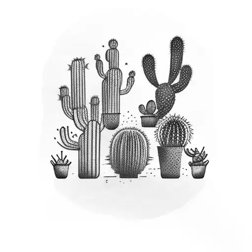 19 cactus tattoo design idea