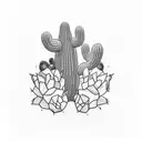 #19 cactus tattoo design idea